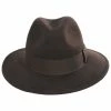 Indiana Jones Officially Licensed Crushable Wool Felt Safari Fedora Hat -Brixton Hats Shop 467712