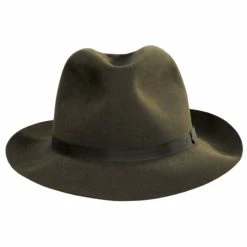 Stefeno Skylar Shapeable Open Crown Fur Felt Fedora Hat -Brixton Hats Shop 467859