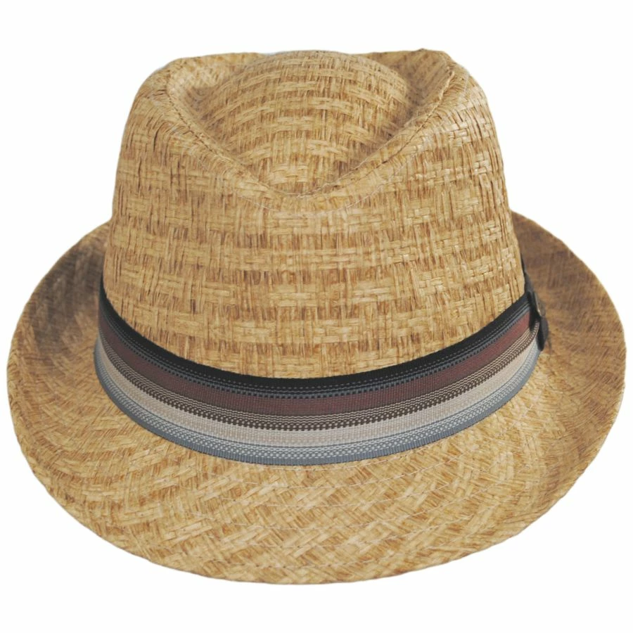 Panama Jack Bonito Toyo Straw Fedora Hat 3 Panama Jack Bonito Toyo Straw Fedora Hat