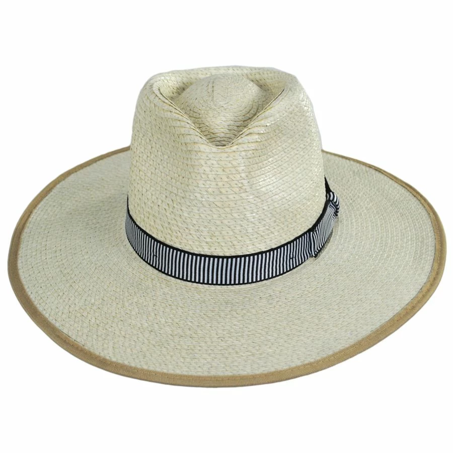 Brixton Hats Jo Palm Straw Rancher Fedora Hat 3 Brixton Hats Jo Palm Straw Rancher Fedora Hat