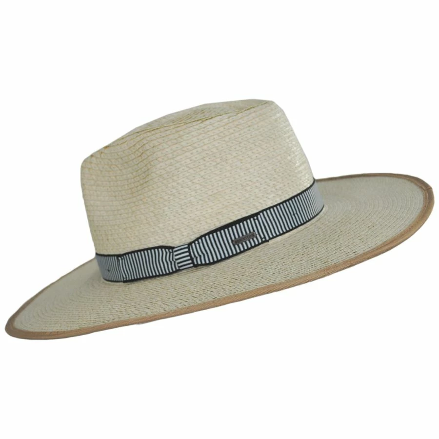 Brixton Hats Jo Palm Straw Rancher Fedora Hat 4 Brixton Hats Jo Palm Straw Rancher Fedora Hat - Image 2