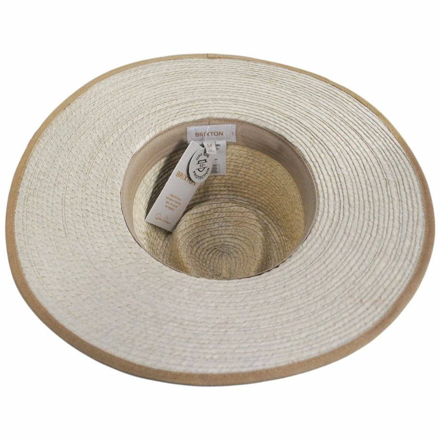 Brixton Hats Jo Palm Straw Rancher Fedora Hat 5 Brixton Hats Jo Palm Straw Rancher Fedora Hat - Image 3