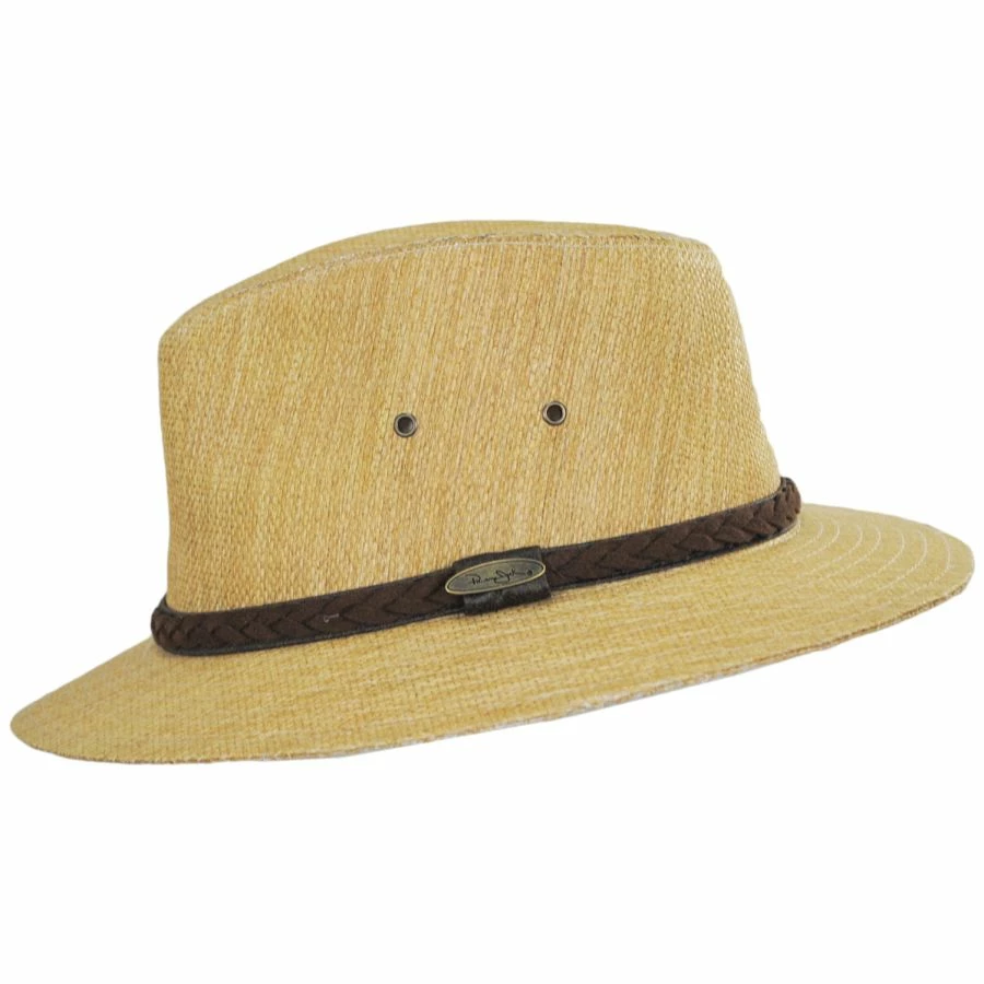 Panama Jack Seadragon Toyo Straw Safari Fedora Hat 4 Panama Jack Seadragon Toyo Straw Safari Fedora Hat - Image 2