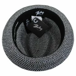 Bailey Billy Toyo Straw Braid Fedora Hat - Black Heather -Brixton Hats Shop 471840