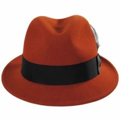 Bailey Tino Wool LiteFelt Trilby Fedora Hat - Rust