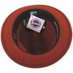 Bailey Tino Wool LiteFelt Trilby Fedora Hat - Rust -Brixton Hats Shop 471875