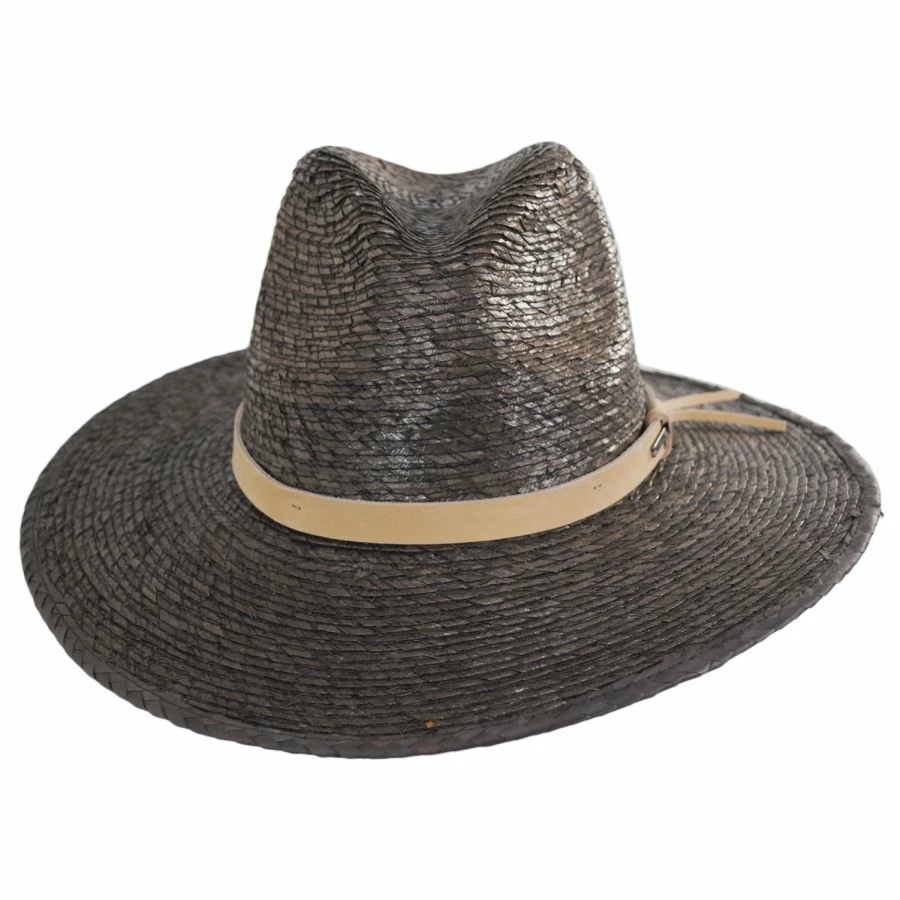 Brixton Hats Field Proper Palm Straw Fedora Hat 3 Brixton Hats Field Proper Palm Straw Fedora Hat