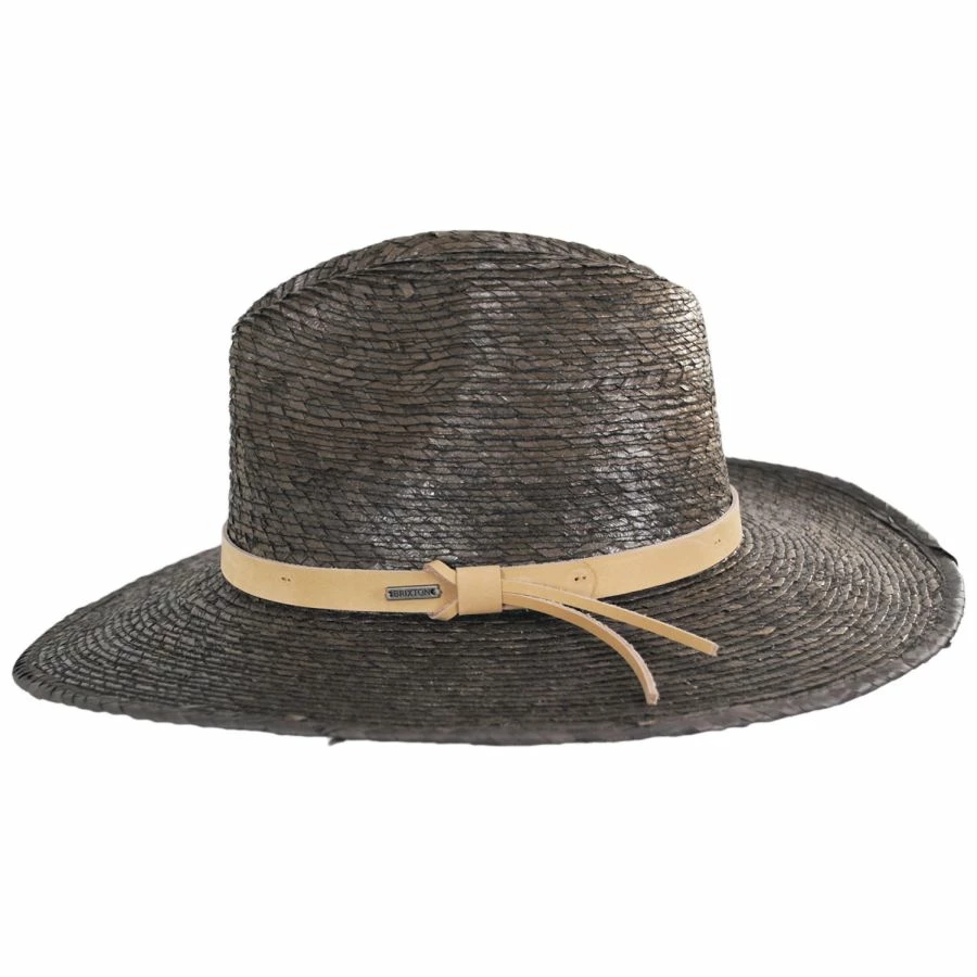 Brixton Hats Field Proper Palm Straw Fedora Hat 4 Brixton Hats Field Proper Palm Straw Fedora Hat - Image 2