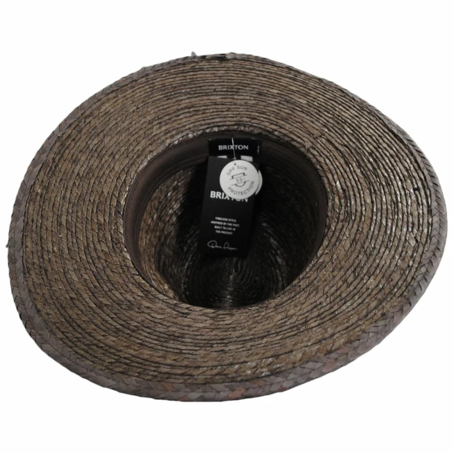 Brixton Hats Field Proper Palm Straw Fedora Hat 5 Brixton Hats Field Proper Palm Straw Fedora Hat - Image 3