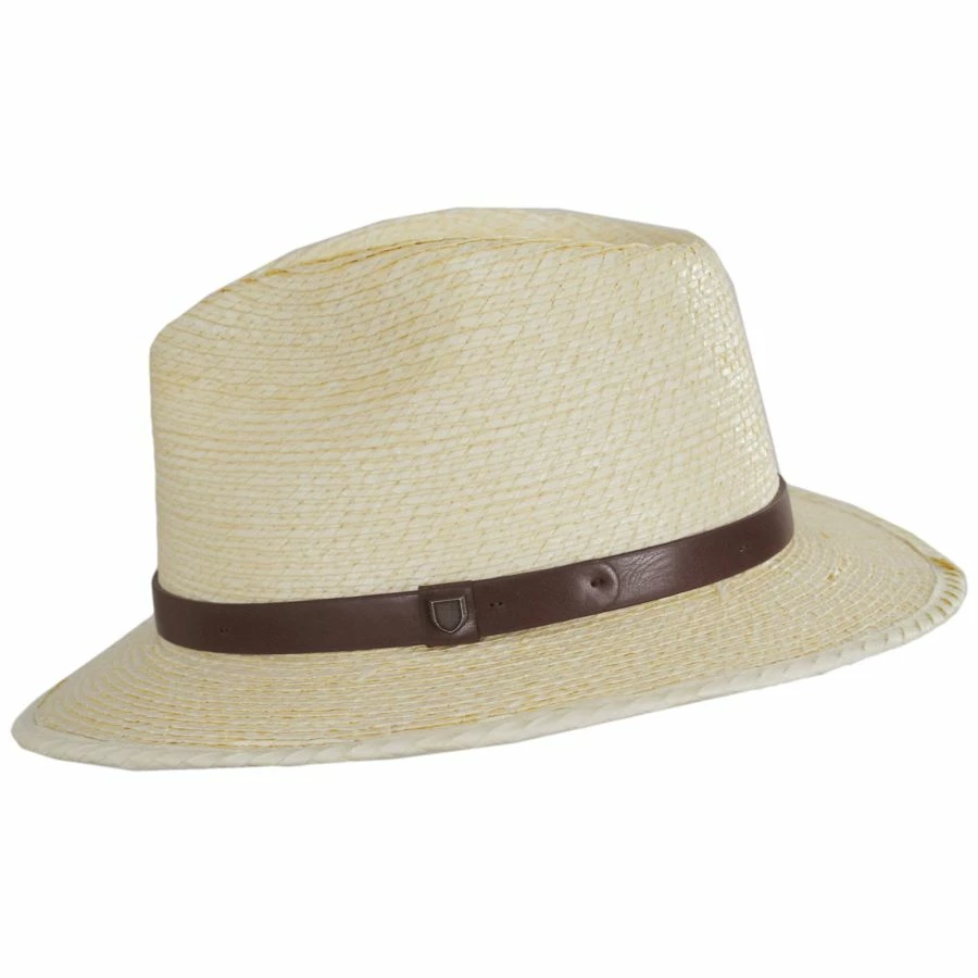 Brixton Hats Messer Palm Straw Fedora Hat 4 Brixton Hats Messer Palm Straw Fedora Hat - Image 2