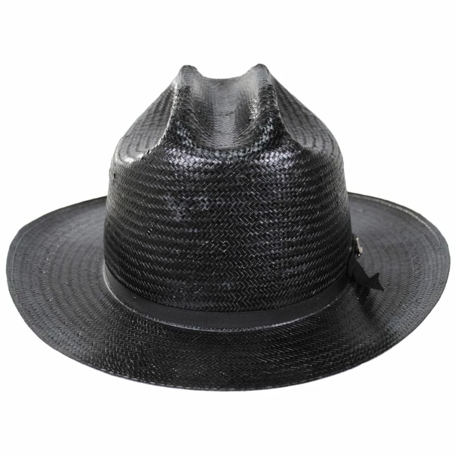 Stetson Open Road Shantung Straw Western Hat - Black 3 Stetson Open Road Shantung Straw Western Hat - Black