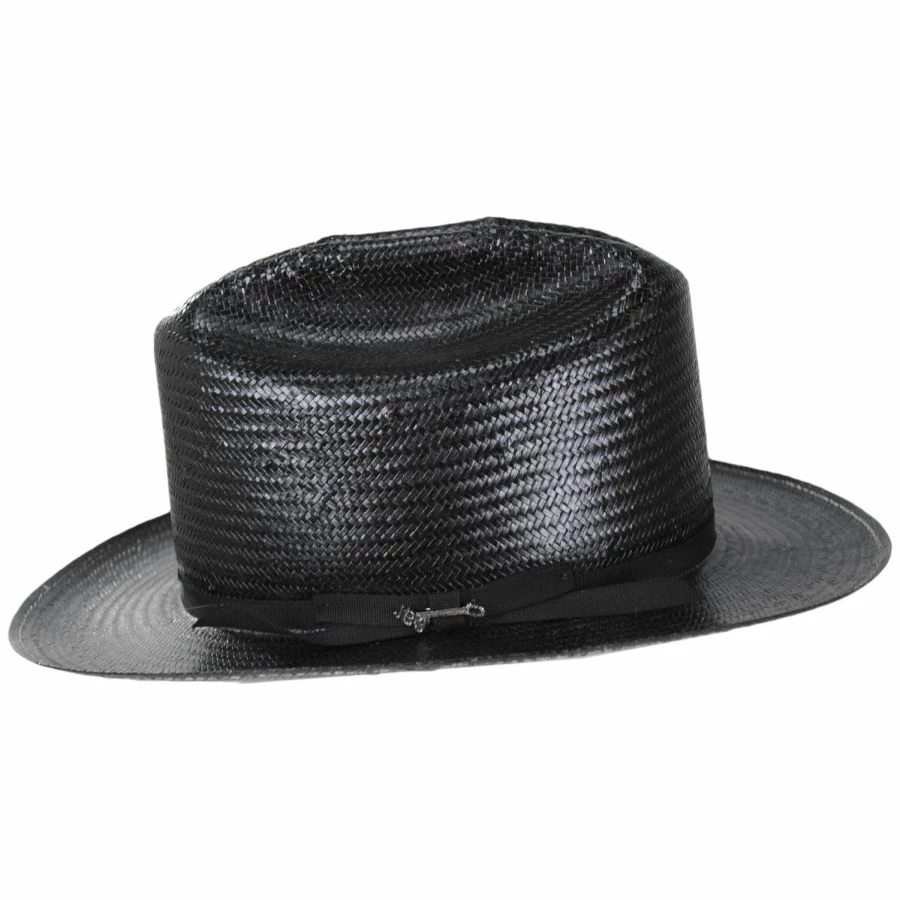 Stetson Open Road Shantung Straw Western Hat - Black 4 Stetson Open Road Shantung Straw Western Hat - Black - Image 2