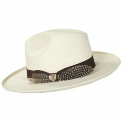 Dobbs Arlo Shantung Straw Fedora Hat -Brixton Hats Shop 472923