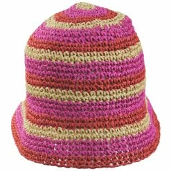 Trina Turk Palo Striped Crochet Toyo Bucket Hat