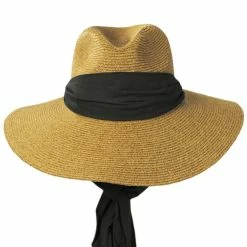 Scala Emelia Scarf Toyo Braid Safari Fedora Hat