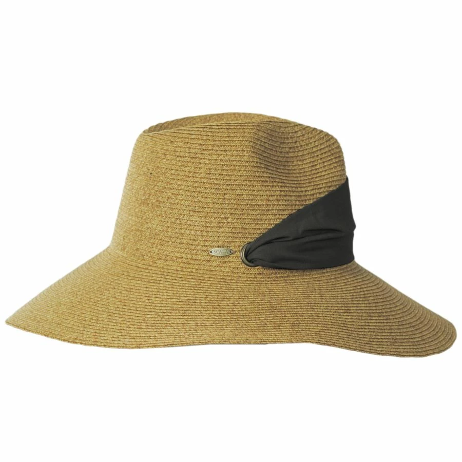 Scala Emelia Scarf Toyo Braid Safari Fedora Hat 4 Scala Emelia Scarf Toyo Braid Safari Fedora Hat - Image 2