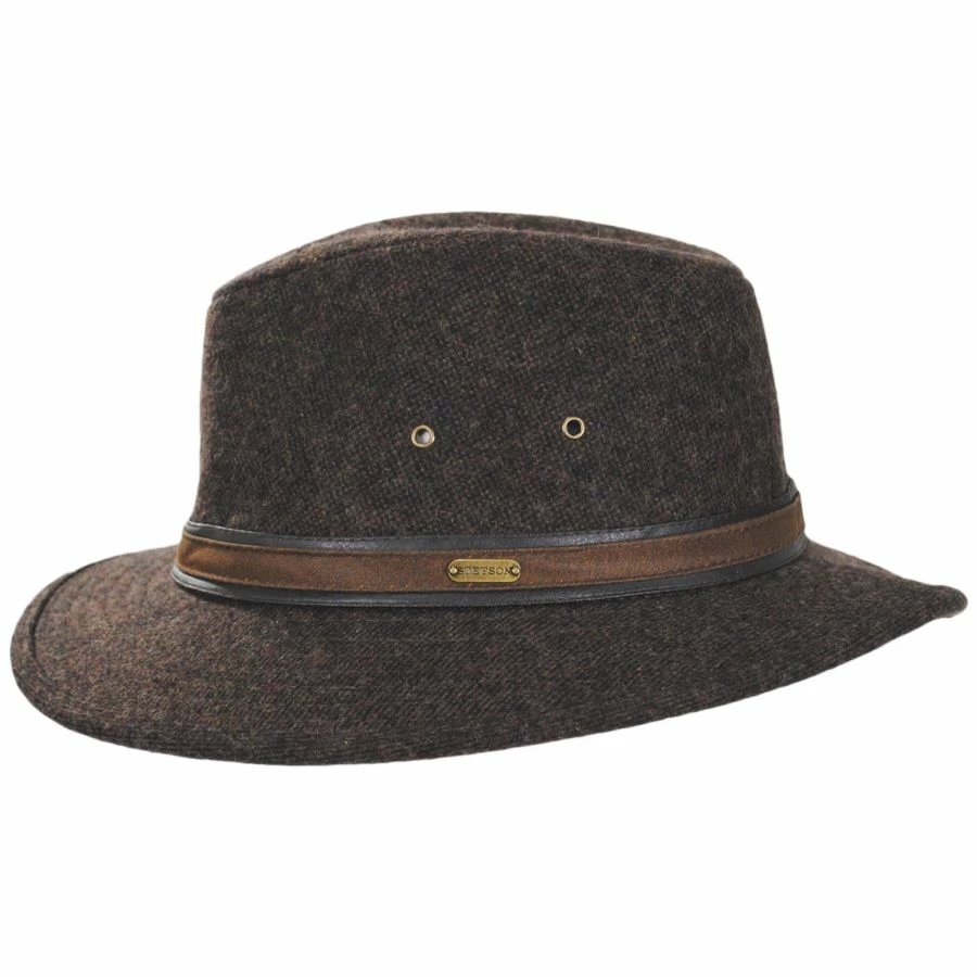 Stetson Hoagy Wool Blend Safari Fedora Hat 4 Stetson Hoagy Wool Blend Safari Fedora Hat - Image 2