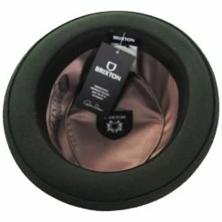 Brixton Hats Stout Wool Felt Diamond Crown Fedora Hat - Moss -Brixton Hats Shop 474696