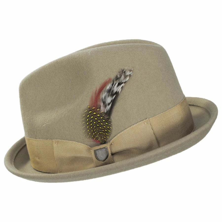 Brixton Hats Gain Wool Felt Fedora Hat - Sand 4 Brixton Hats Gain Wool Felt Fedora Hat - Sand - Image 2
