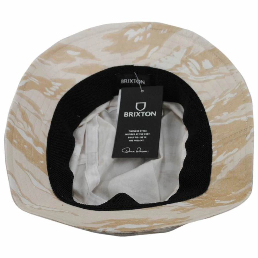 Brixton Hats Beta Camouflage Cotton Packable Bucket Hat - Beige 5 Brixton Hats Beta Camouflage Cotton Packable Bucket Hat - Beige - Image 3