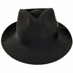 Stetson Downs Fur Felt Fedora Hat - Graphite