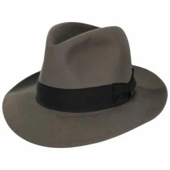 Stetson New York Shapeable Open Crown Fur Felt Fedora Hat