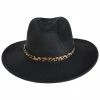 Karen Keith Leopard Band Toyo Straw Safari Fedora Hat -Brixton Hats Shop 477123