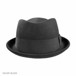 Jaxon Hats Crushable Wool Felt Diamond Crown Fedora Hat