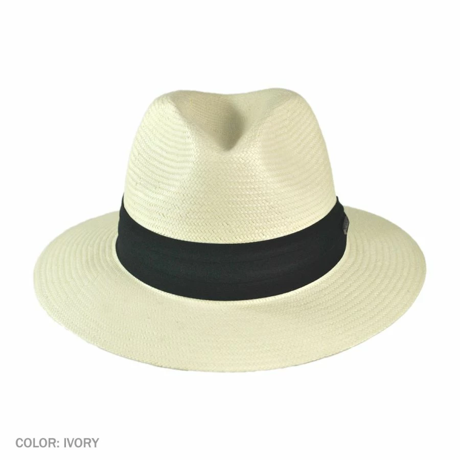 Jaxon Hats Toyo Straw Safari Fedora Hat - Black Band 3 Jaxon Hats Toyo Straw Safari Fedora Hat - Black Band