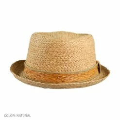 Jaxon Hats Raffia Straw Diamond Crown Fedora Hat