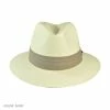 Jaxon Hats Toyo Straw Safari Fedora Hat - Khaki Band