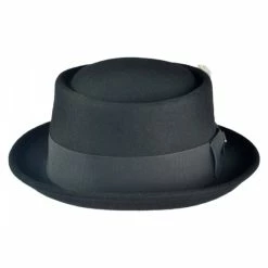 Jaxon Hats Wool Felt Pork Pie Hat - Black -Brixton Hats Shop 73283