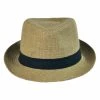 Jaxon Hats Jute Fabric C-Crown Trilby Fedora Hat