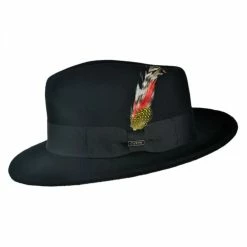 Jaxon Hats C-Crown Crushable Wool Felt Fedora Hat -Brixton Hats Shop 74327