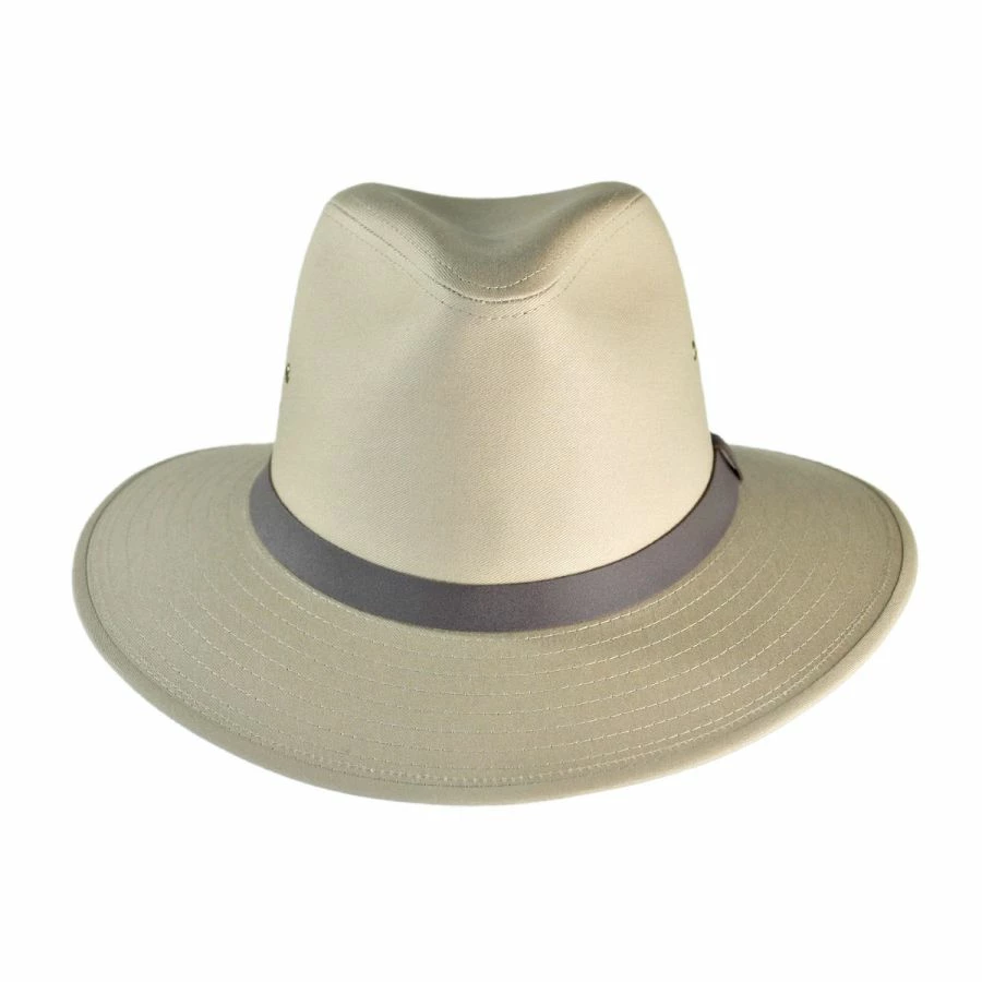 Jaxon Hats Cotton Safari Fedora Hat - British Tan 3 Jaxon Hats Cotton Safari Fedora Hat - British Tan