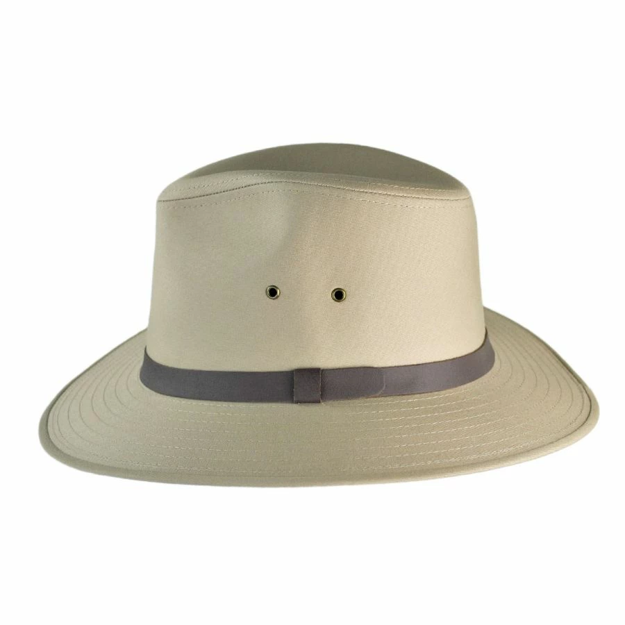 Jaxon Hats Cotton Safari Fedora Hat - British Tan 4 Jaxon Hats Cotton Safari Fedora Hat - British Tan - Image 2