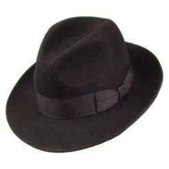 Jaxon Hats Pinch Crown Crushable Wool Felt Fedora Hat