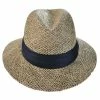 Jaxon Hats Seagrass Straw Safari Fedora Hat -Brixton Hats Shop 92698