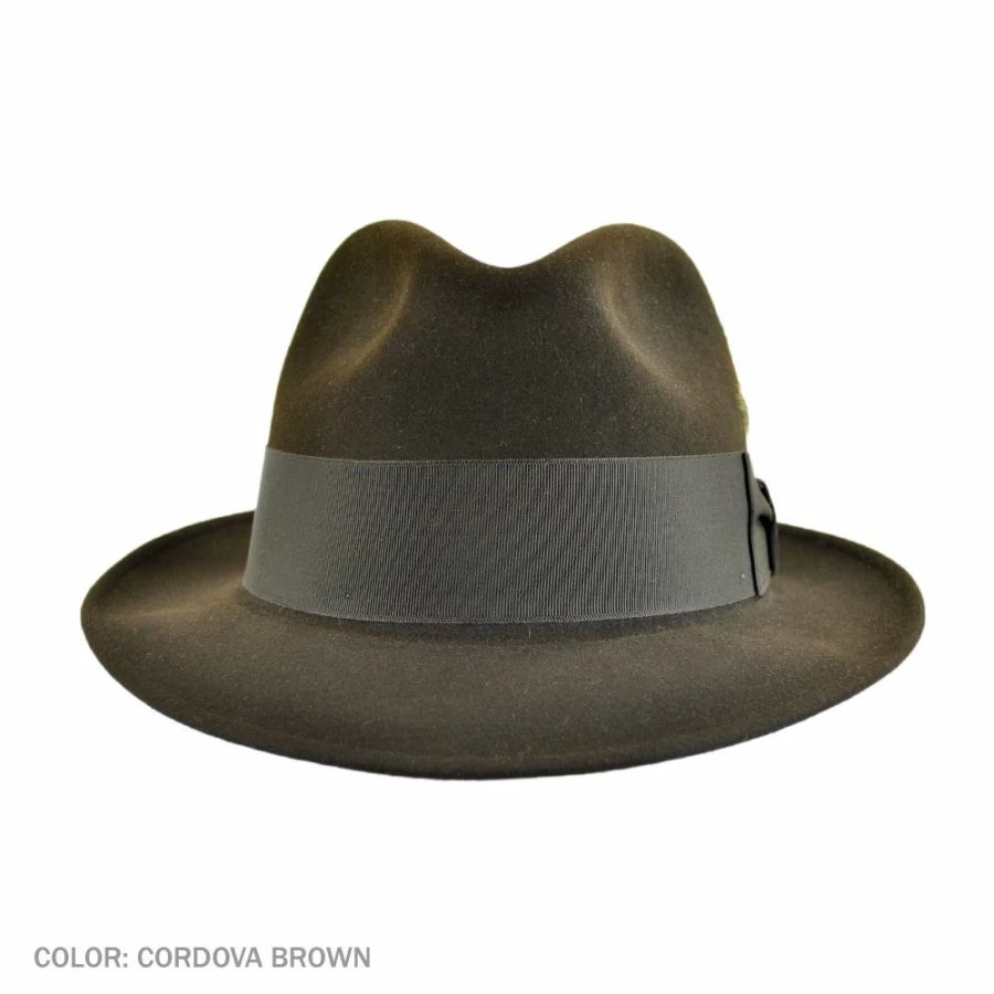 Stetson Saxon Fur Felt Fedora Hat 4 Stetson Saxon Fur Felt Fedora Hat - Image 2