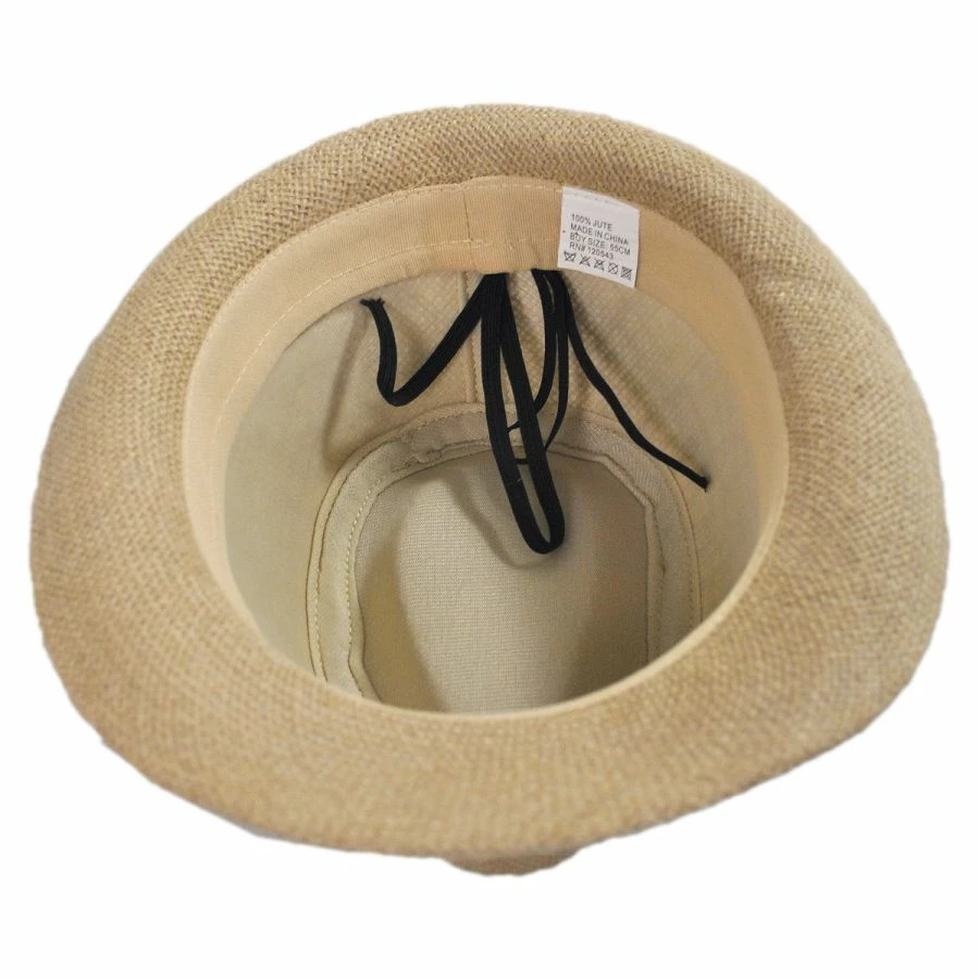 Jeanne Simmons Kid's Jute Fedora Hat 5 Jeanne Simmons Kid's Jute Fedora Hat - Image 3