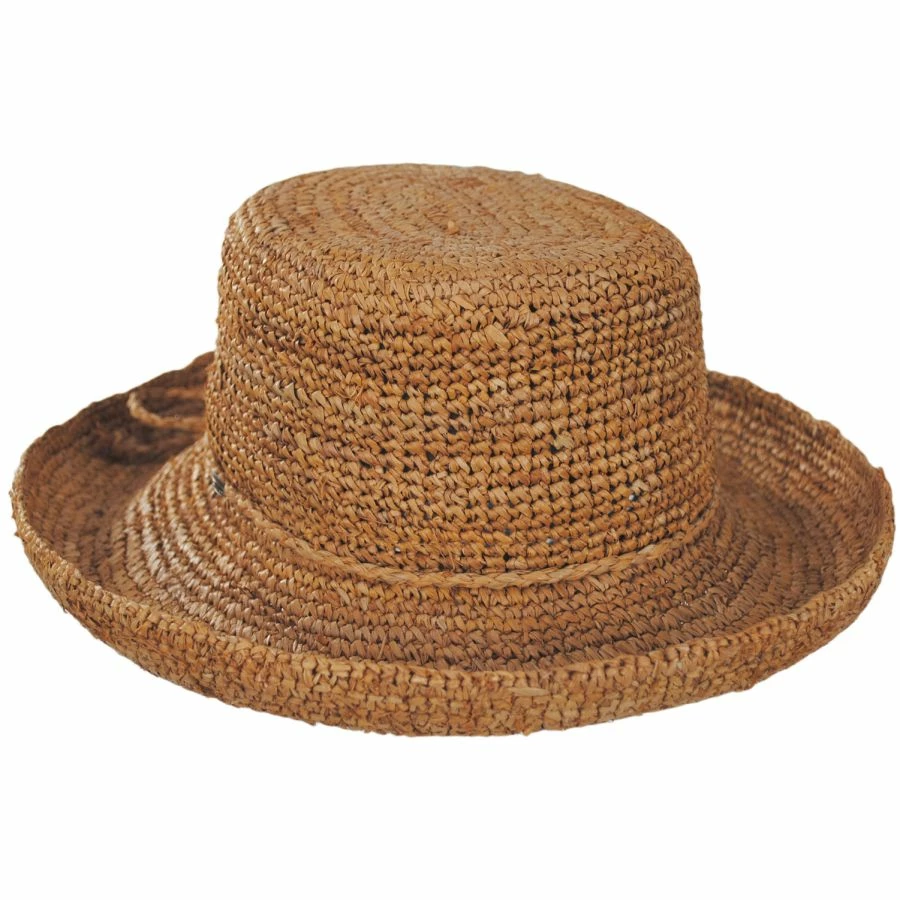 Scala Twisted Raffia Straw Boater Hat 3 Scala Twisted Raffia Straw Boater Hat