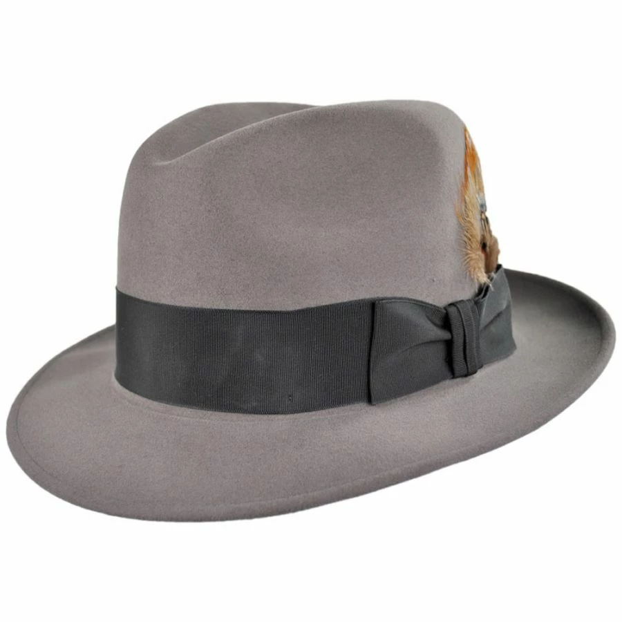 Stetson Saxon Fur Felt Fedora Hat 3 Stetson Saxon Fur Felt Fedora Hat