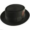 Bailey Jett Wool Felt Pork Pie Hat