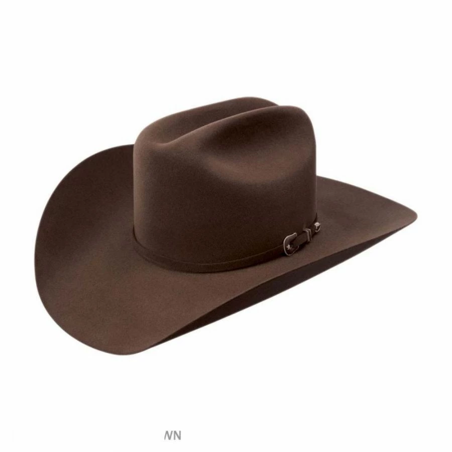 RESISTOL George Strait Collection City Limits 6X Fur Felt Western Hat - Chocolate Brown 3 RESISTOL George Strait Collection City Limits 6X Fur Felt Western Hat - Chocolate Brown