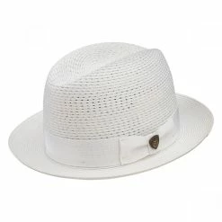 Dobbs Madison Milan Straw Fedora Hat -Brixton Hats Shop size 7 4