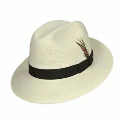 Bailey Hanson Shantung LiteStraw Fedora Hat -Brixton Hats Shop size l 5