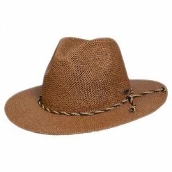Conner Twisted Toyo Straw Safari Fedora Hat