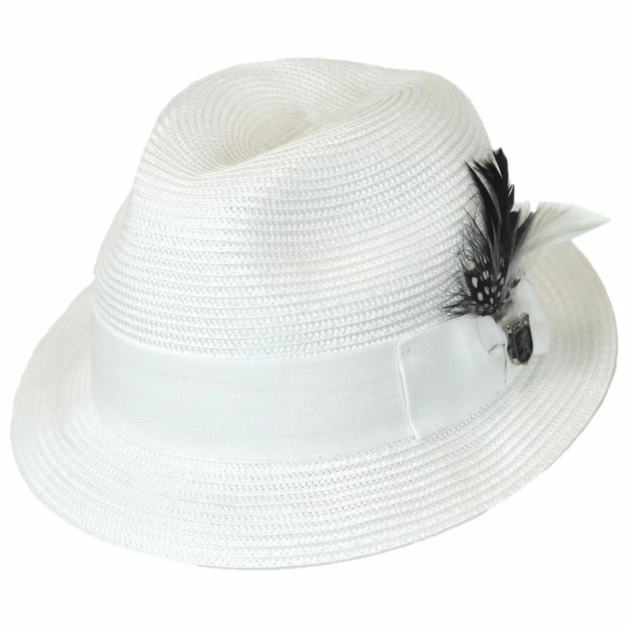 Stacy Adams Belmont Braid Pinch Crown Stingy Brim Fedora Hat 5 Stacy Adams Belmont Braid Pinch Crown Stingy Brim Fedora Hat - Image 3