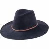 Toucan Collection Vegan Suede Safari Fedora Hat -Brixton Hats Shop vegan suede safari fedora hat