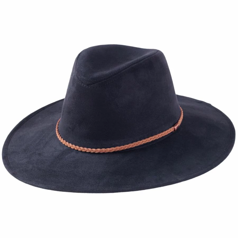 Toucan Collection Vegan Suede Safari Fedora Hat 3 Toucan Collection Vegan Suede Safari Fedora Hat